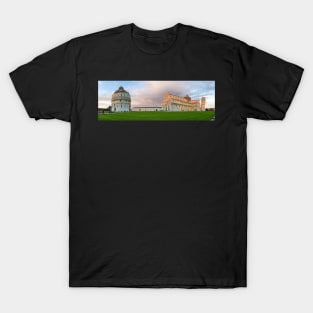 Panorama of Pisa Cathedral with The Leaning Tower T-Shirt